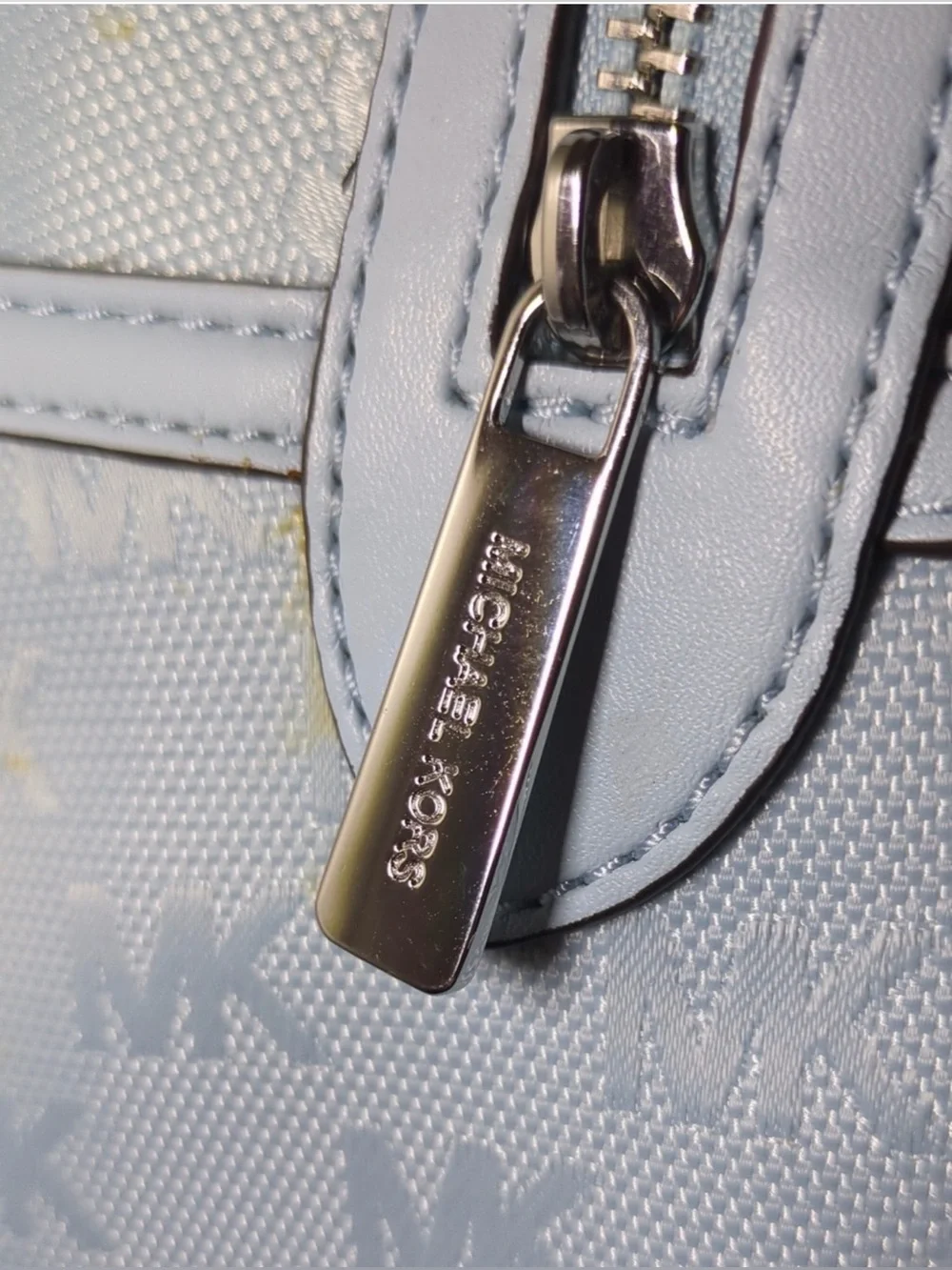 Michael Kors Pale Blue MK Logo Backpack